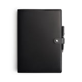 Personalized Black Leather A4 Notebook and Pen
