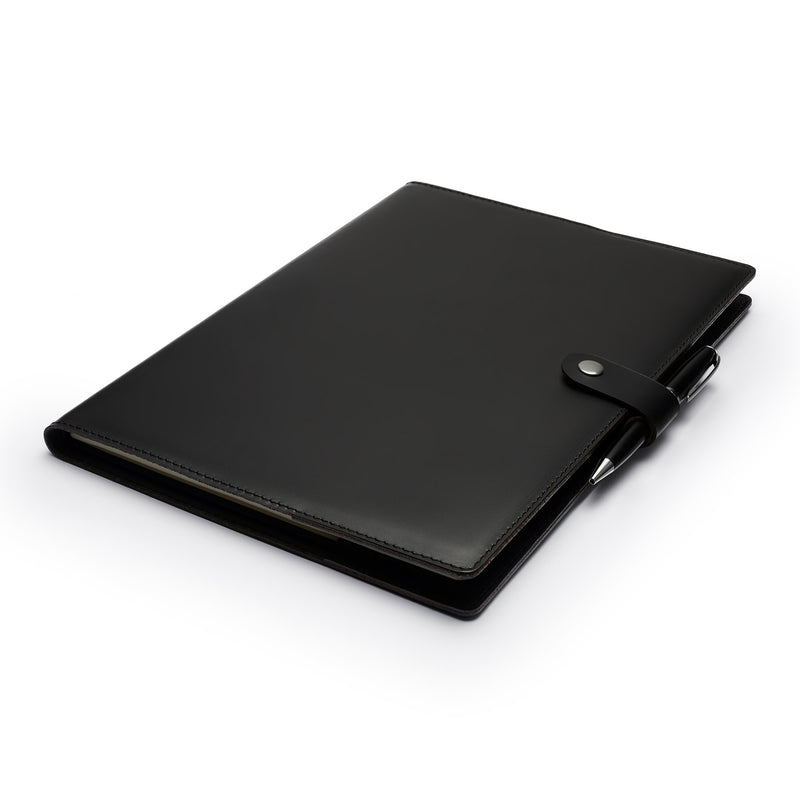 Personalized Black Leather A4 Notebook