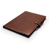 Personalised Dark Brown Leather A4 Notebook + Pen Kildare