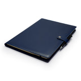 Personalized Royal Navy Leather A4 Notebook CarveOn