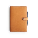 Personalized Tan Leather A5 Notebook + Pen