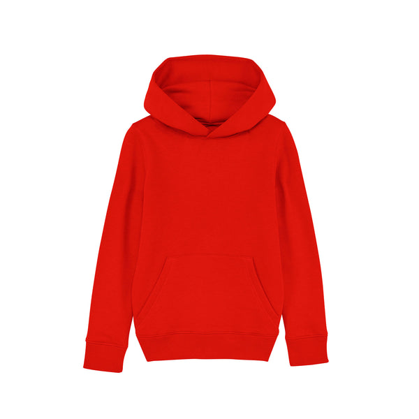 Personalised Vegan Bright Red Kids Sweatshirt Hoodie